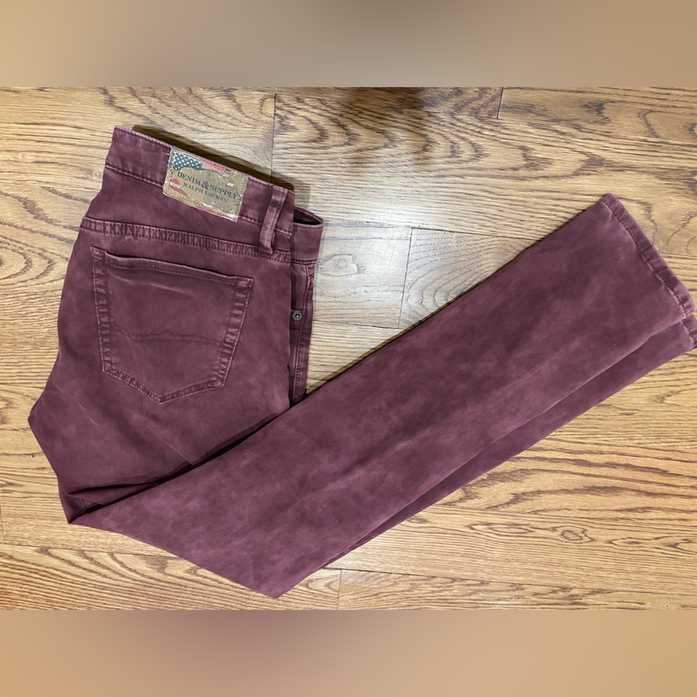 Ralph Lauren Denim Supply burgundy jeans 30x32
